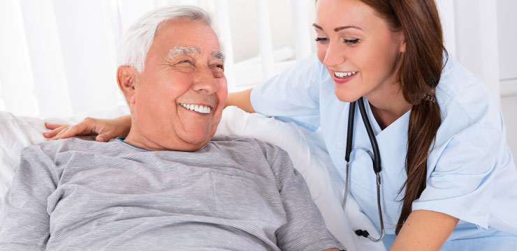 Smiling Patient and Nurse